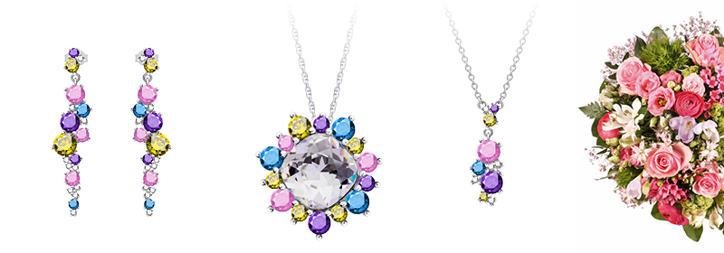Kolekce stříbrných šperků Flower s českým křišťálem a kubickou zirkonií Preciosa